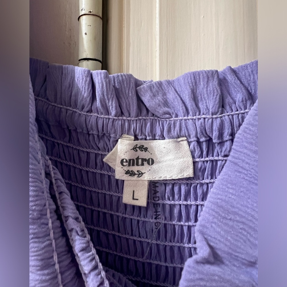 Entro Lavender Tiered Midi Dress - Picture 3 of 10